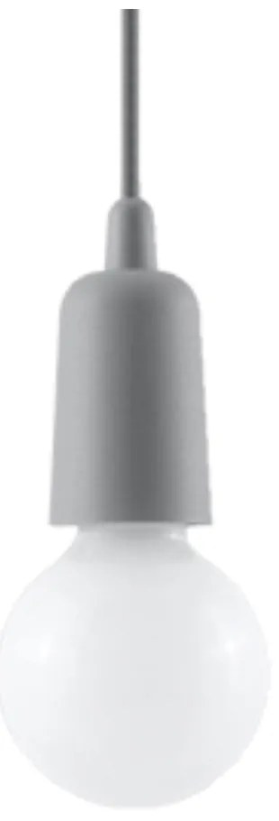 Сива висяща лампа ø 5 cm Rene - Sollux