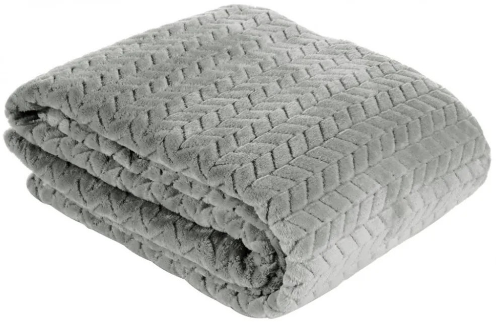Фино декоративно одеяло в сиво Ширина: 170 см | Дължина: 210 см