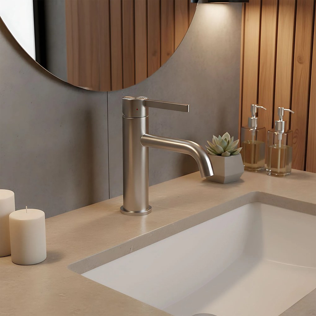 Смесител за мивка Rea Foster Nickel Brush Low