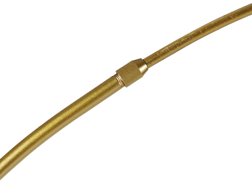 Интелигентна аркова лампа месинг с бял абажур с Wi-Fi A60 - Arc Basic