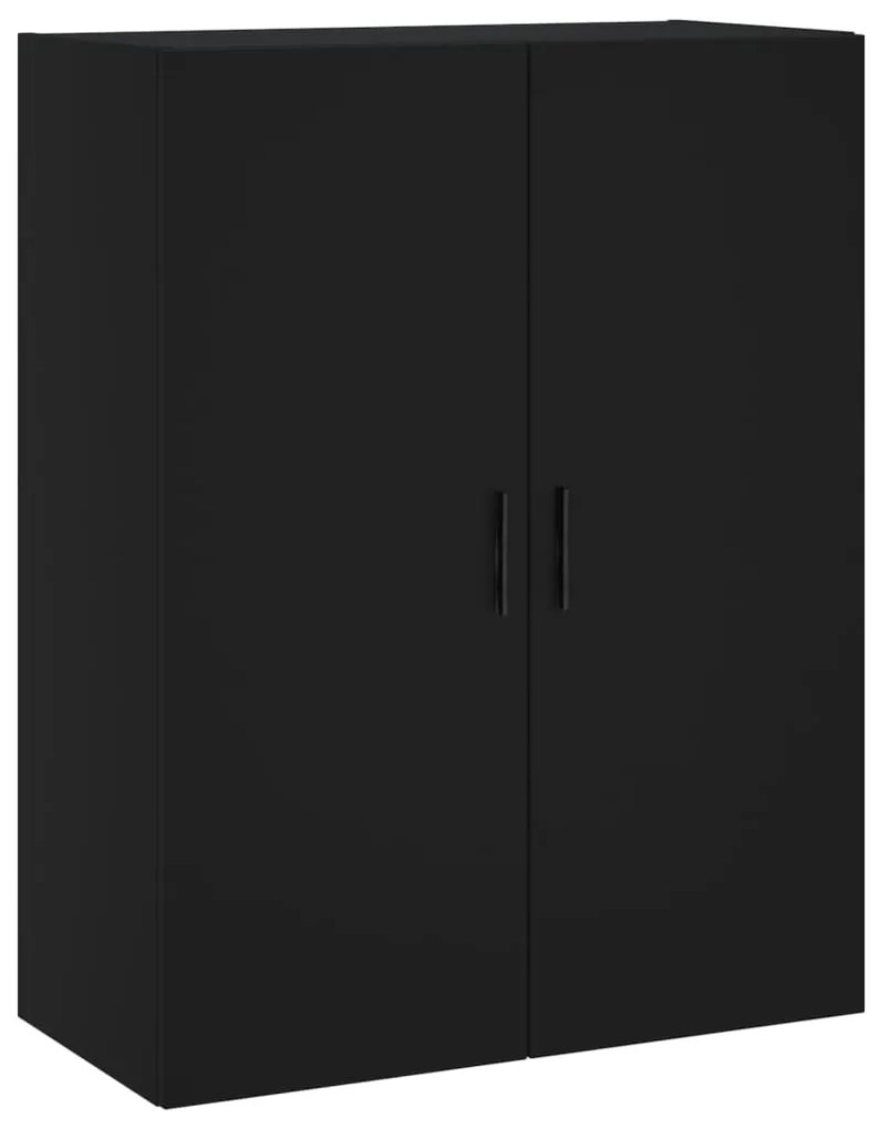 828437 vidaXL Стенен шкаф черен 69,5x34x90 см