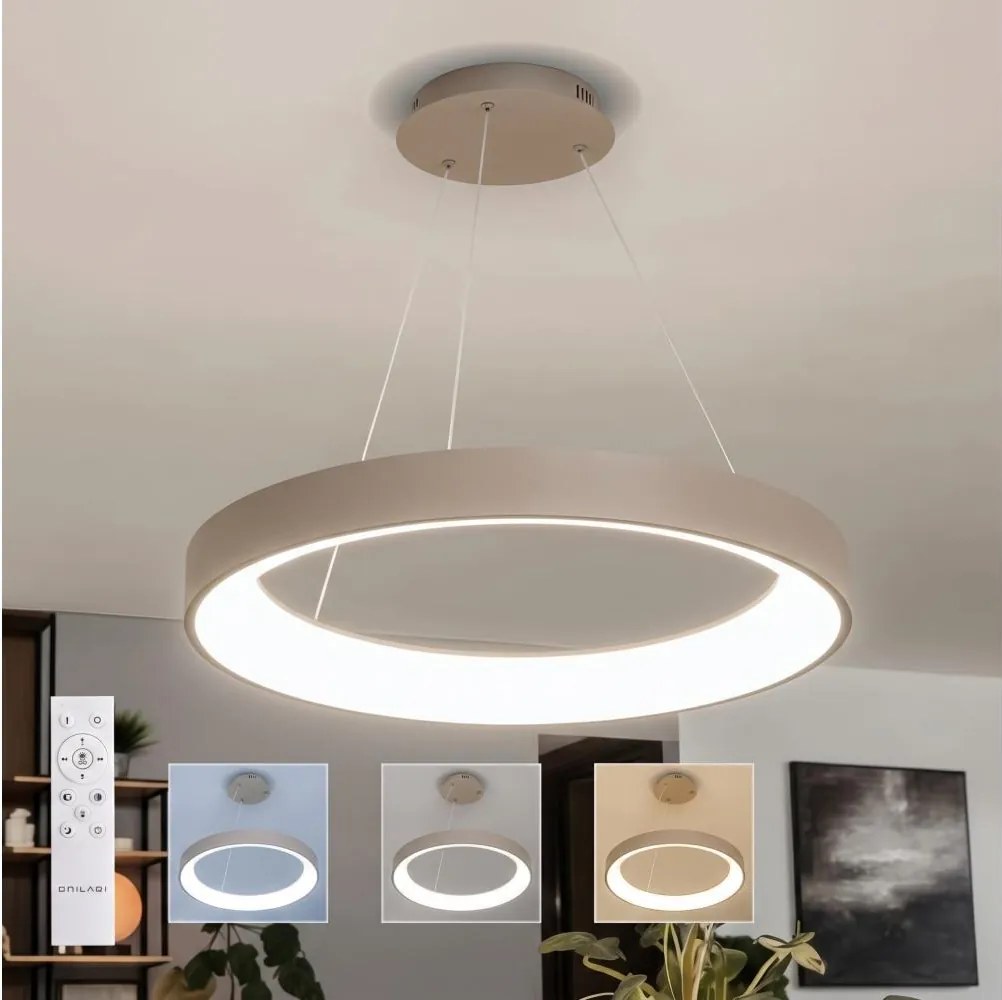 BRILAGI - LED димируем полилей на кабел FALCON II LED/99W/230V Ø 60 см бежов + с дистанционно управление