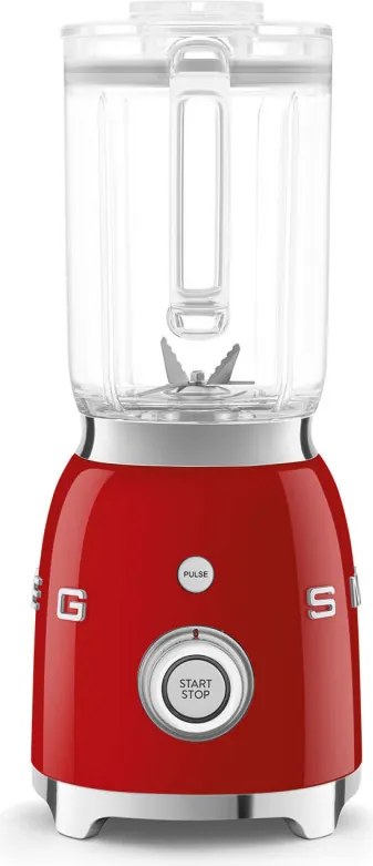 Блендер Smeg BLF03RDEU, 800W, 1.5 л, 18000 об/мин, 4 програми, 4 скорости + Пулс, Неръждаема стомана, Червен