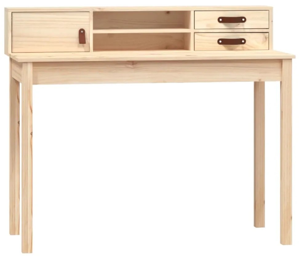 823529 vidaXL Бюро 110x50x93 см Масивна дървесина, бор