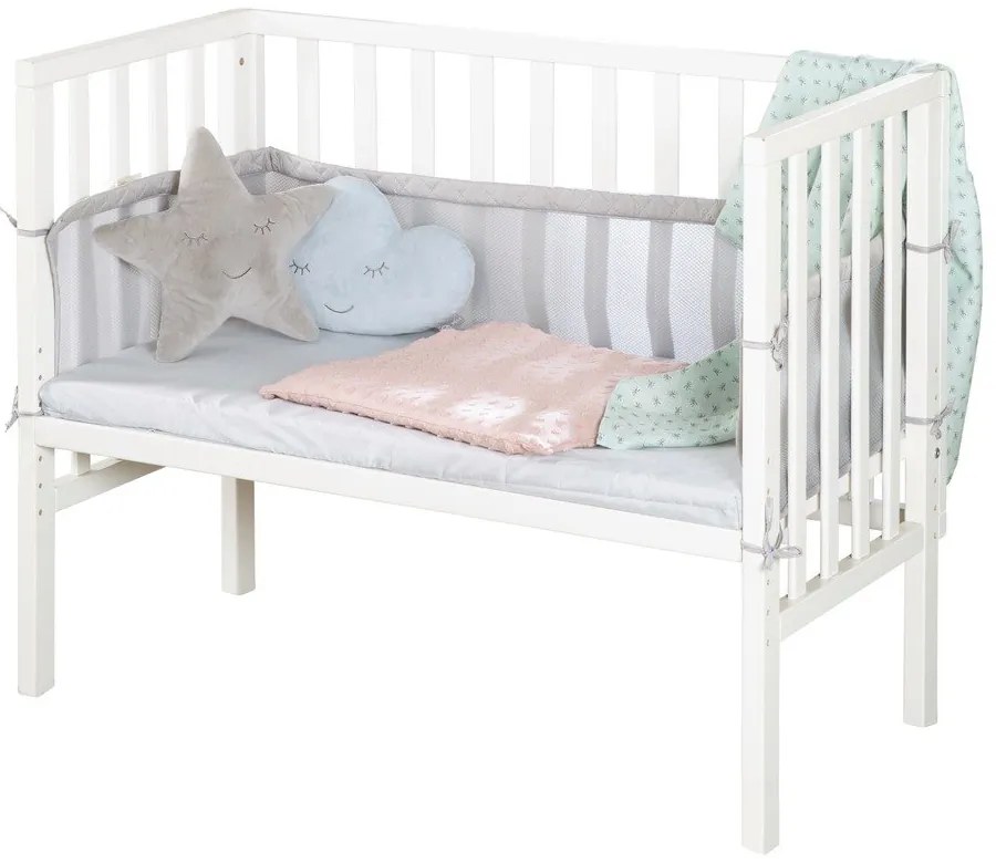 Бяло детско креватче 90x45 cm – Roba