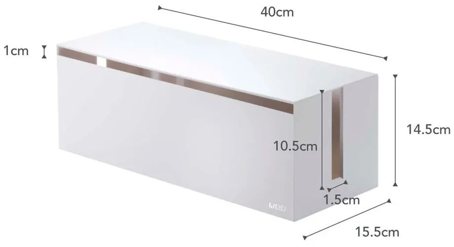 Бяла кутия за зарядно устройство Уеб кабелна кутия - YAMAZAKI