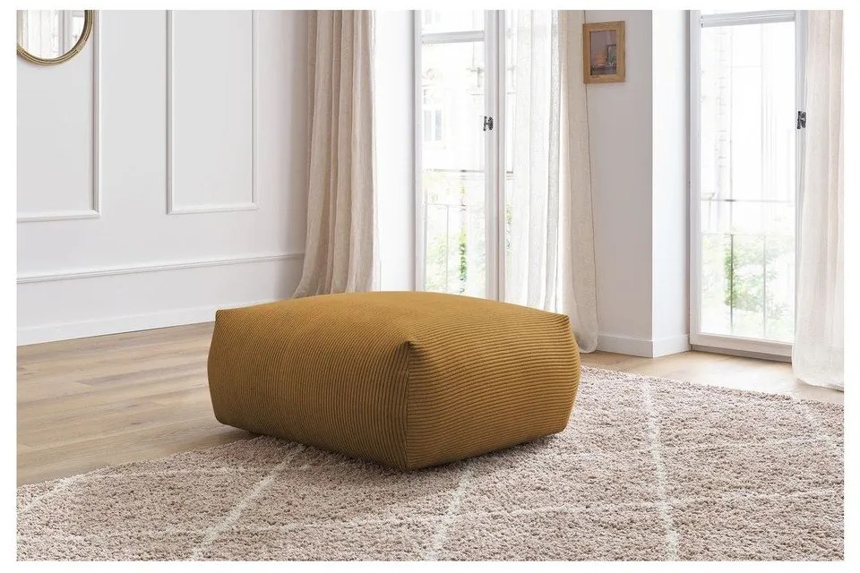 Жълта табуретка от рипсено кадифе Voltaire – Bobochic Paris