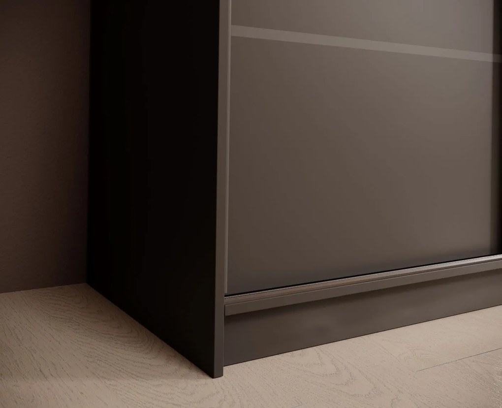 Гардероб Barry 200 плъзгащ-Черно