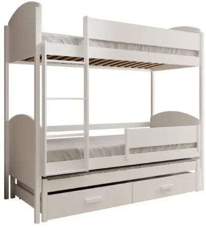 Двуетажно легло Лия-бяло-180 x 80