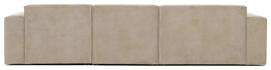 Бежов ъглов диван от велур (ляв ъгъл) Sting - Scandic