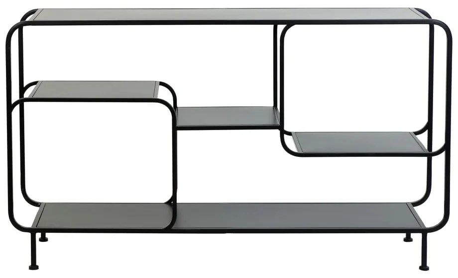 Черна метална етажерка за книги 141x81,5 cm Winston - Light & Living