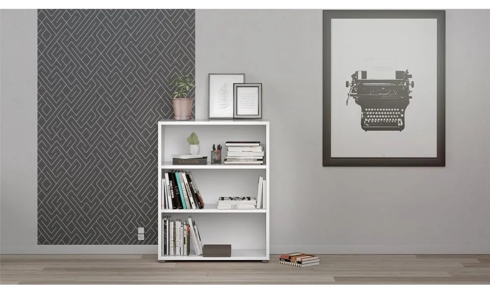 Бял модулен шкаф за книги 89x113 cm Prima - Tvilum
