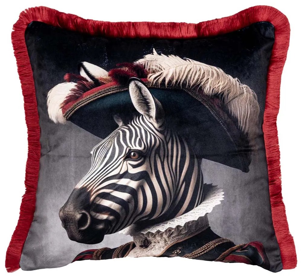 ZEBRA VELVET ДЕКО ВЪЗГЛАВНИЦА С ЦИП 43X43СМ