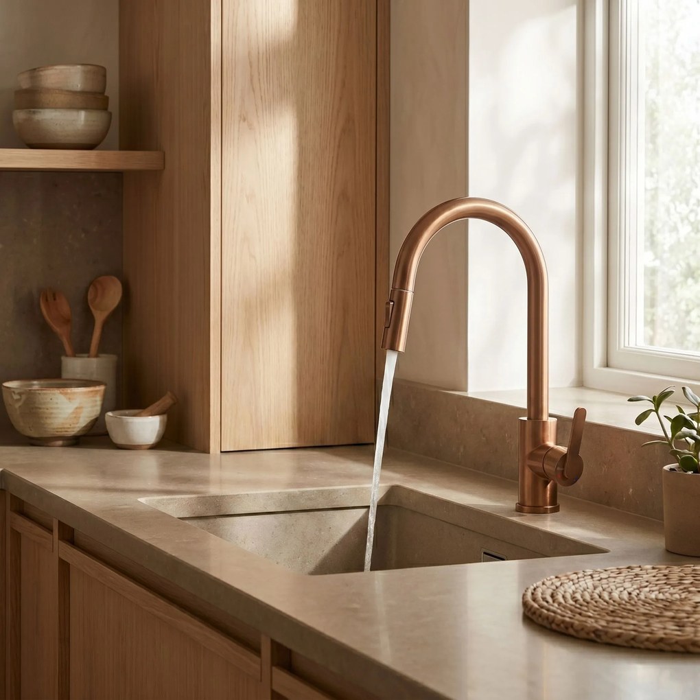 Смесител за кухня REA Ontario Brush Copper