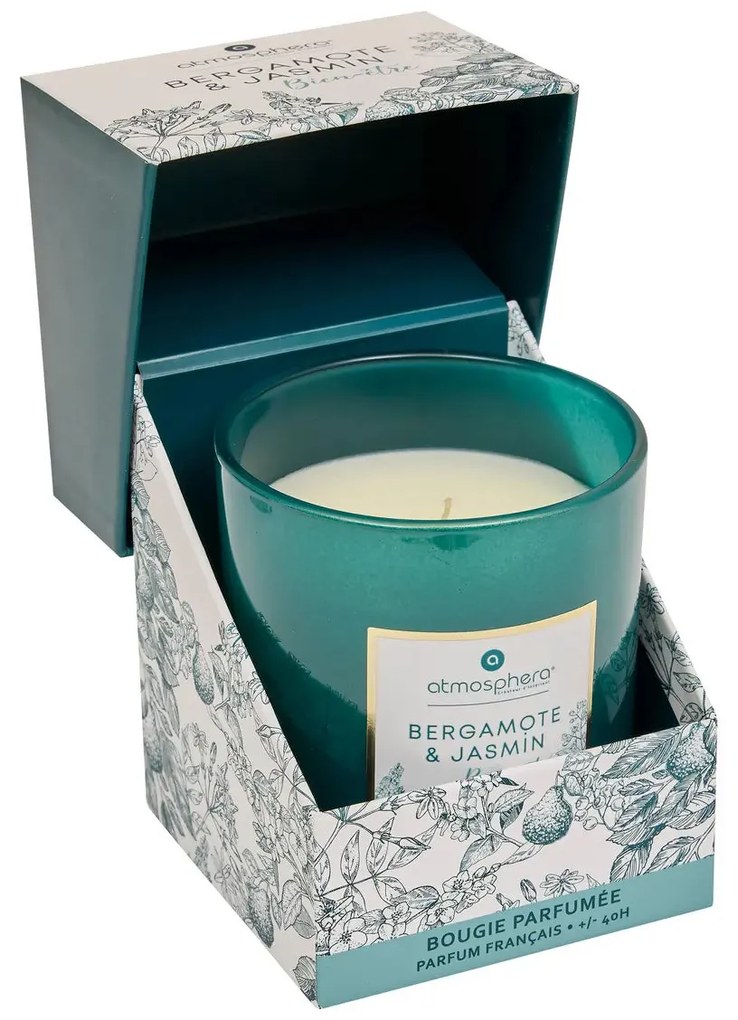Ароматна свещ atmosphera Mael, Стъкло, 190 g - Bergamot & Jasmine