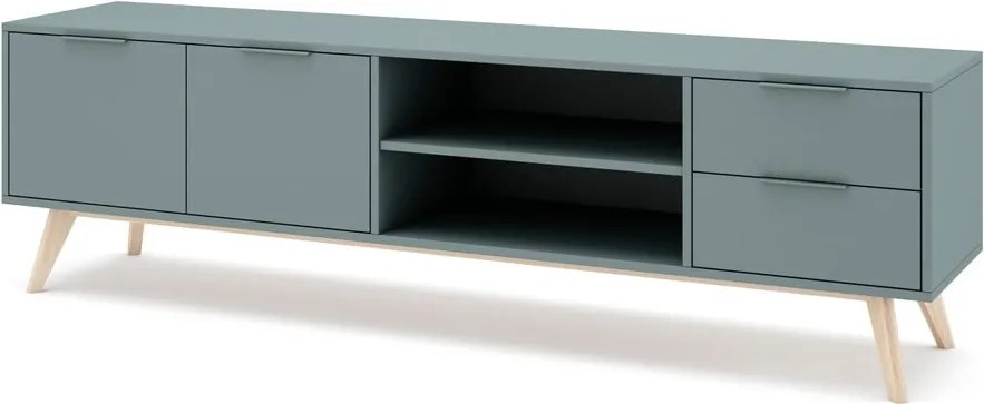 Маса за телевизор сиво-зелена 180x53x40 cm Pisco – Marckeric