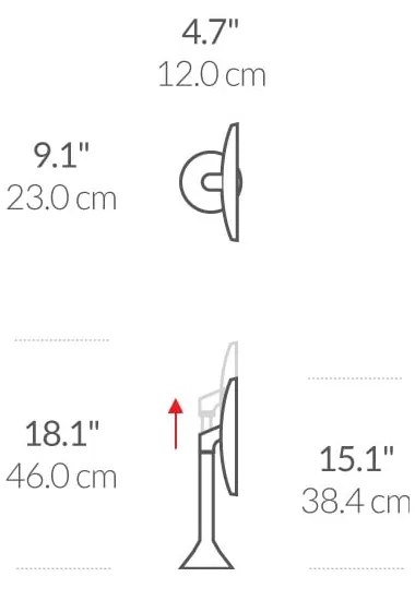 Козметично огледало със светлина/увеличително (5x) ø 20 cm Sensor – simplehuman