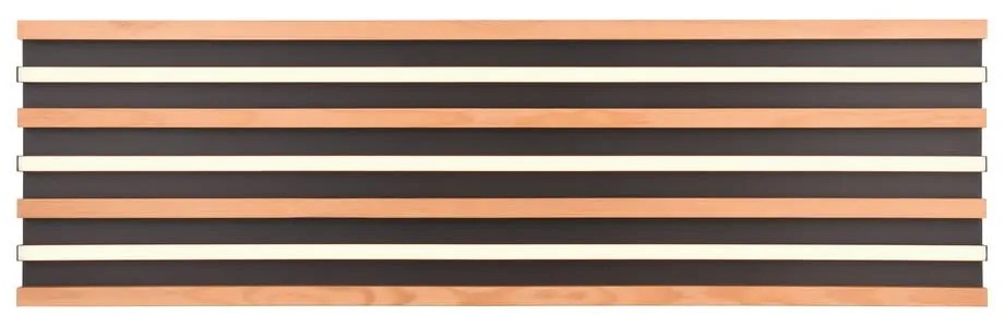 Черно и естествено LED затъмняващо се осветително тяло за таван 6x114 cm Fontana – Trio