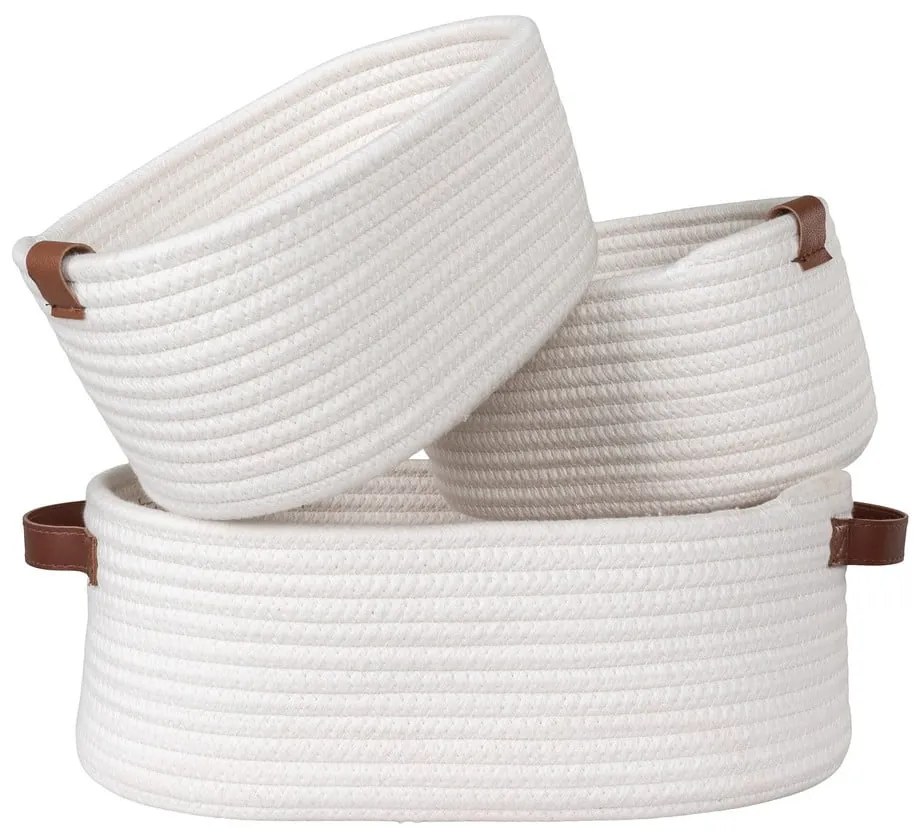 Текстилни кошници в комплект от 3 бр. за баня 35x25x13 cm Jarana – House Nordic