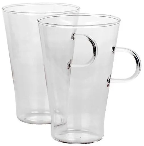 Стъклена чаша за лате / топли напитки 400мл 2бр WOL- (CSSS040C) - Termisil