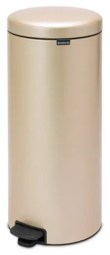 Кош за боклук с педал Brabantia NewIcon 1003209, 30 л, Плавно затваряне, Противоплъзгаща основа, Златен металик