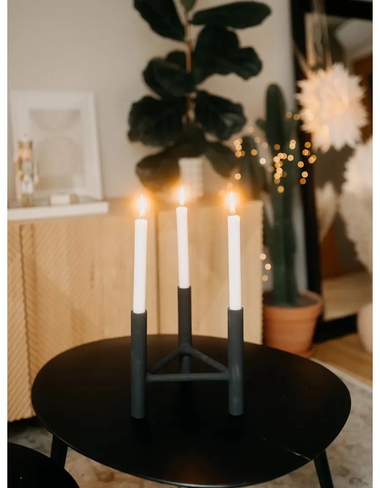 Черен алуминиев свещник, височина 20 cm Deeb - Bloomingville