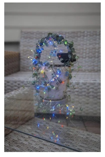 Слънчева LED верига за външно ползване с цветни светодиоди, дължина 5 м Dew Drop - Star Trading