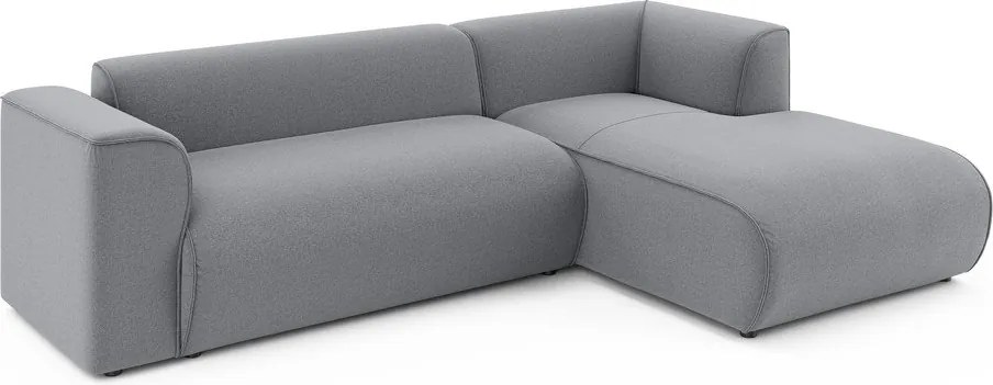 Светлосив ъглов диван (десен ъгъл) Merid – Ropez