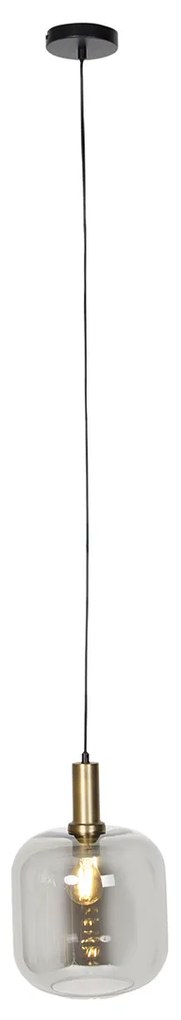 Дизайнерски висящ аплик черен & златен с опушено стъкло - Zuzanna