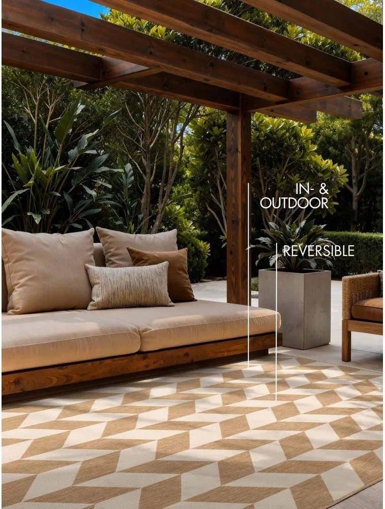 Кремав/в естествен цвят килим за открито и закрито 120x170 cm Haringey Terrick – Ted Baker