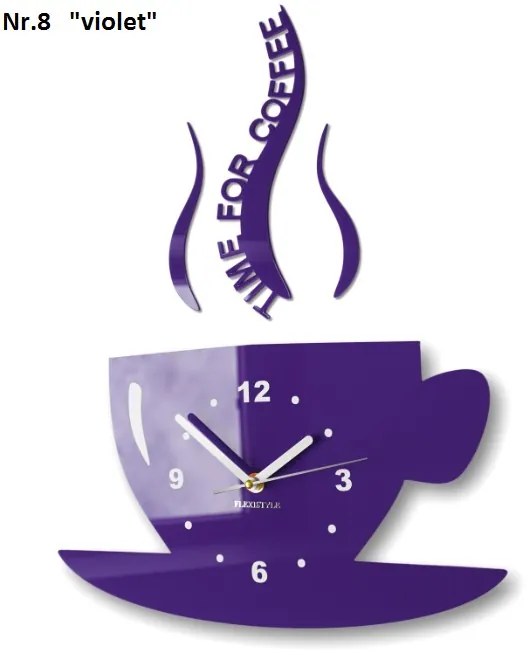 Стенен часовник Time for coffee Тъмно кафяво