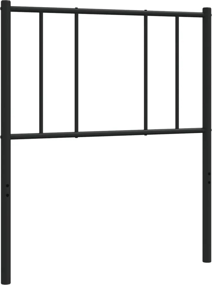352510 vidaXL Метална резервна табла за легло, черна, 107 см