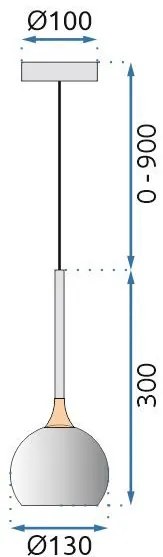 Пендел LED G087-1CP BLACK CHROME