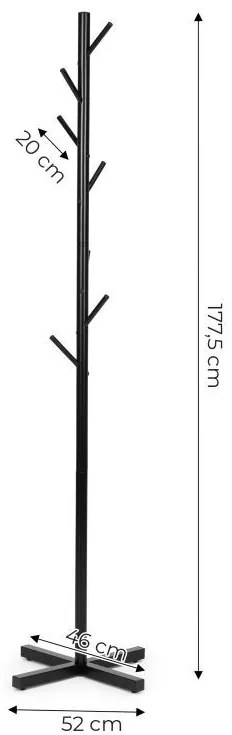 Модерна закачалка за дрехи в черно