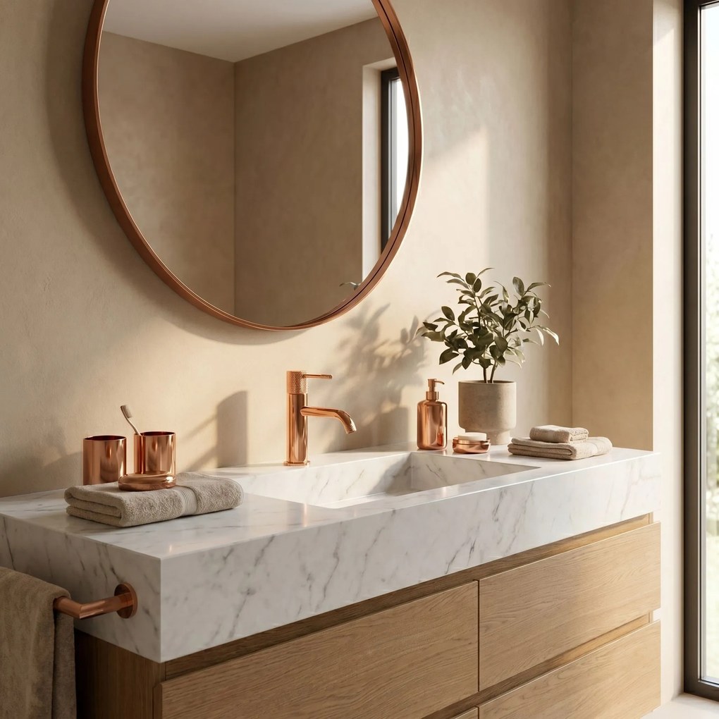 Смесител за мивка Rea Venti Copper Low
