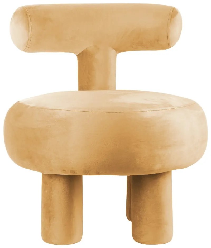 Жълто кадифено кресло Abrazo – Leitmotiv