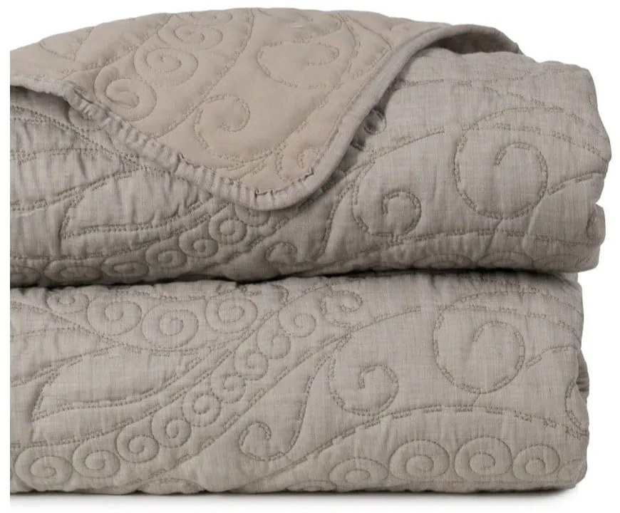 Кафяво-сиво капитонирано покривало за легло 180x260 cm – Ixia