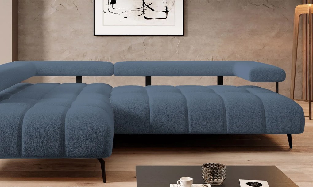 Ъглов диван Магнито-син-ляв