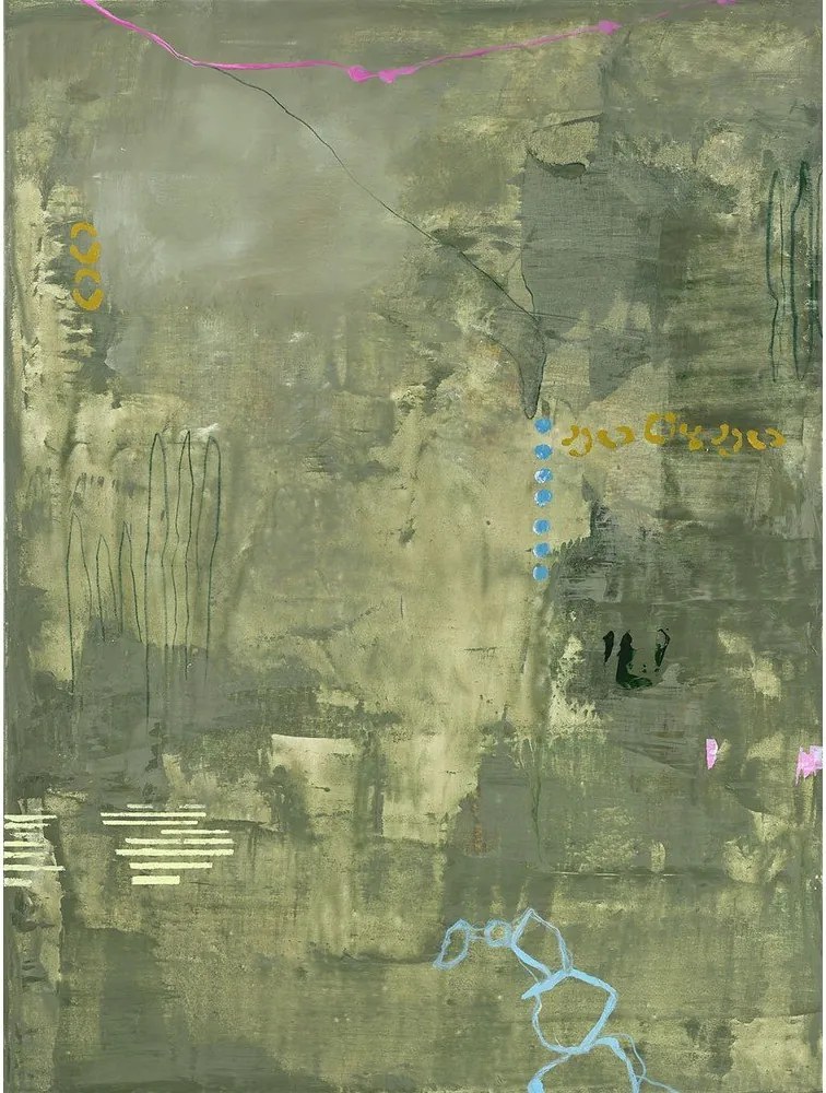 Ръчно рисувана върху платно картина 88x118 cm Green Petite – Malerifabrikken