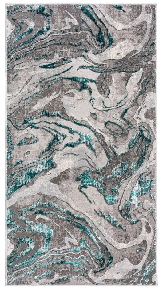 Сив/тюркоаз килим 160x230 cm Marbled – Flair Rugs
