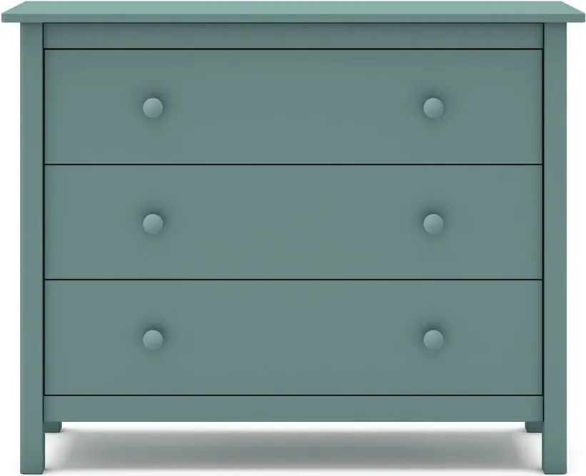 Нисък детски скрин от борова дървесина в цвят бензин 100x80 cm Max - Marckeric