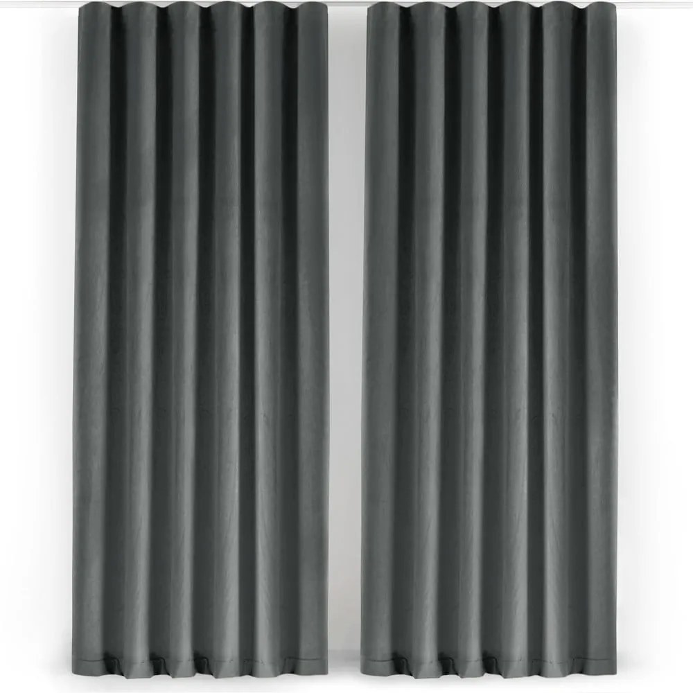 Тъмносива затъмняваща завеса 200x175 cm Velto – Filumi