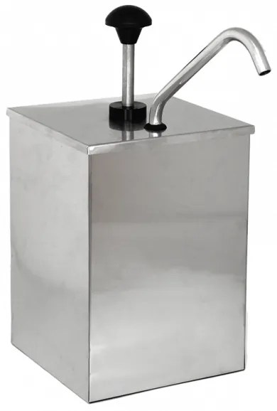 Иноксов диспенсър за сосове 3л с помпа JZP-01 (181059)