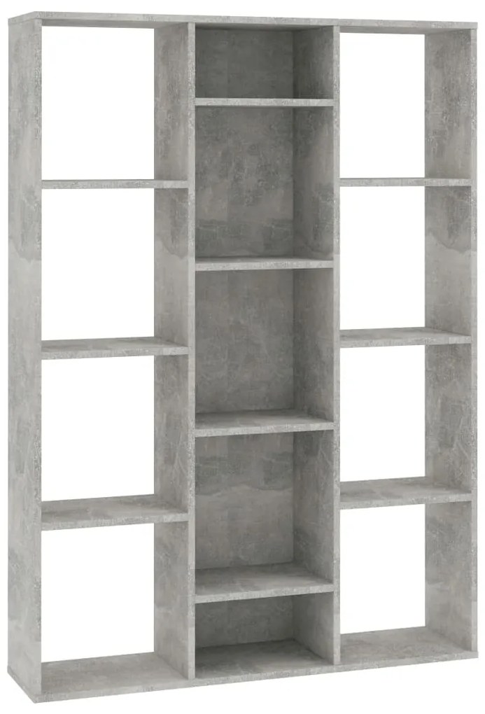 800445 vidaXL Разделител за стая, бетонно сив, 100x24x140 см, инженерно дърво