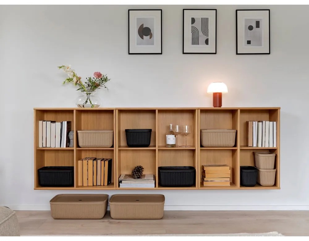 Светлокафяви кутии за съхранение в комплект 2 бр. с капаци 48x32x20,5 cm Pulp – Zone