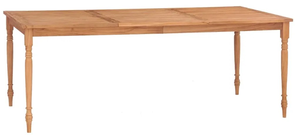 316033 vidaXL Маса Батавия, 200x100x75 cм, тиково дърво масив