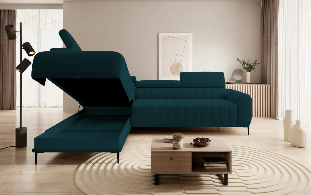 Ъглов диван Елизия-зелен-ляв