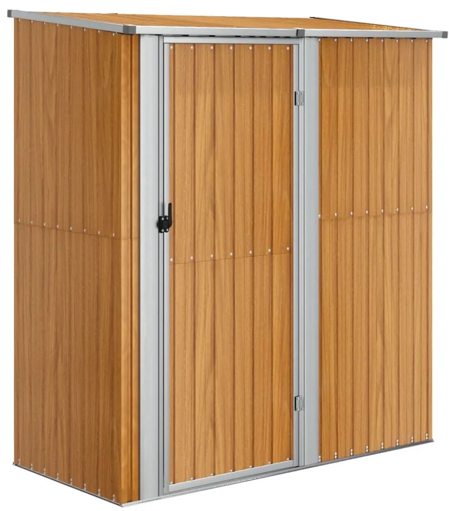 150906 vidaXL Градинска барака 180,5x97x209,5 см, поцинкована стомана, дървен вид