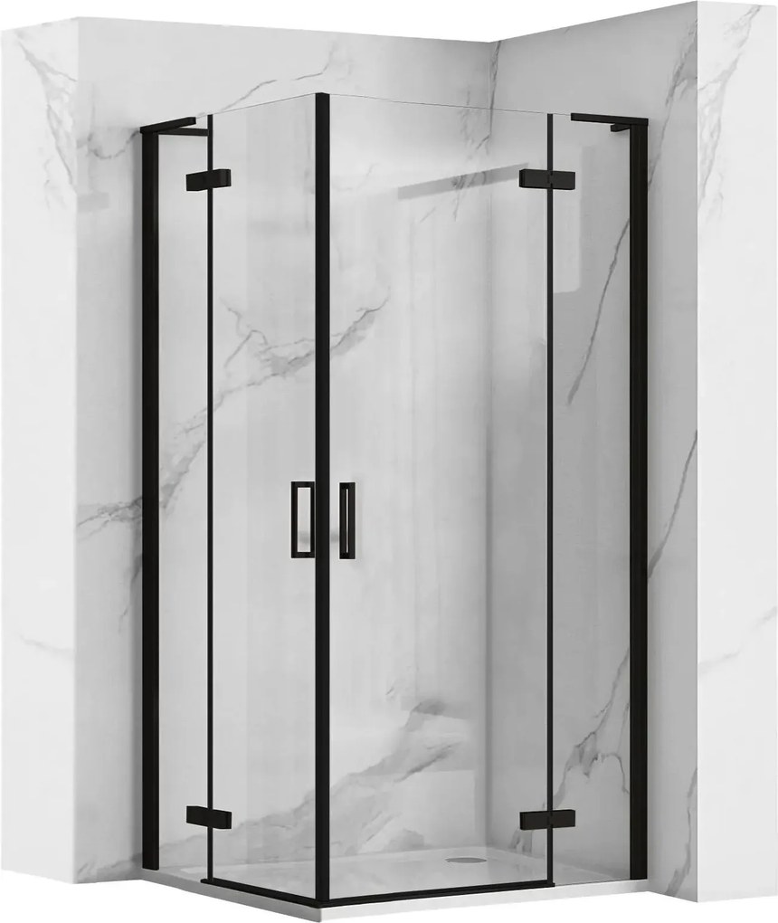 Душ кабина REA Hugo Double Black 80x80