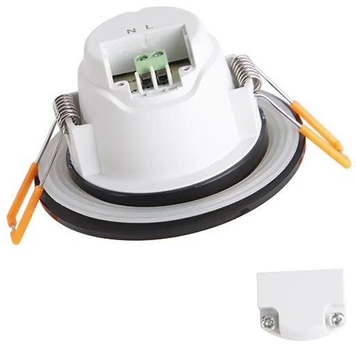 Комплект от 6 вградени прожектора черни с LED 3-степенна димируема IP65 - Blanca